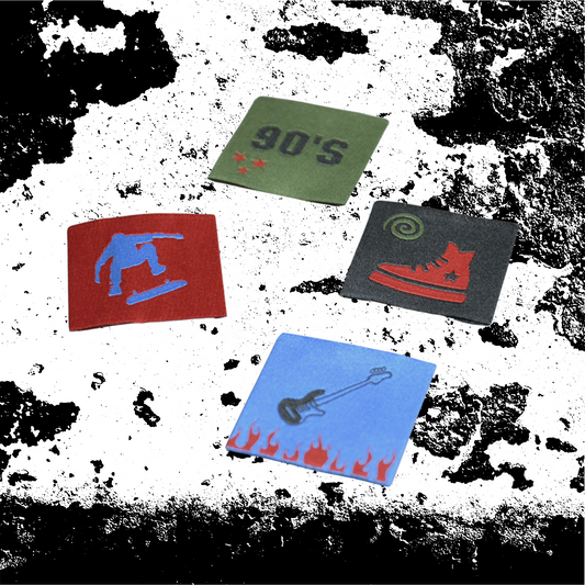 90’s Rebellion – Kit d’étiquettes tissées à coudre