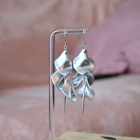 Boucles D'oreilles - Pétales d'aiguille - Silver