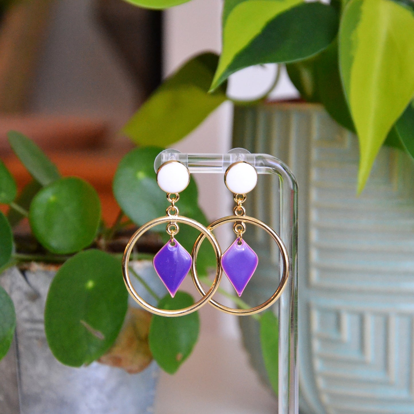 Boucles d'oreilles "Purple Pop"