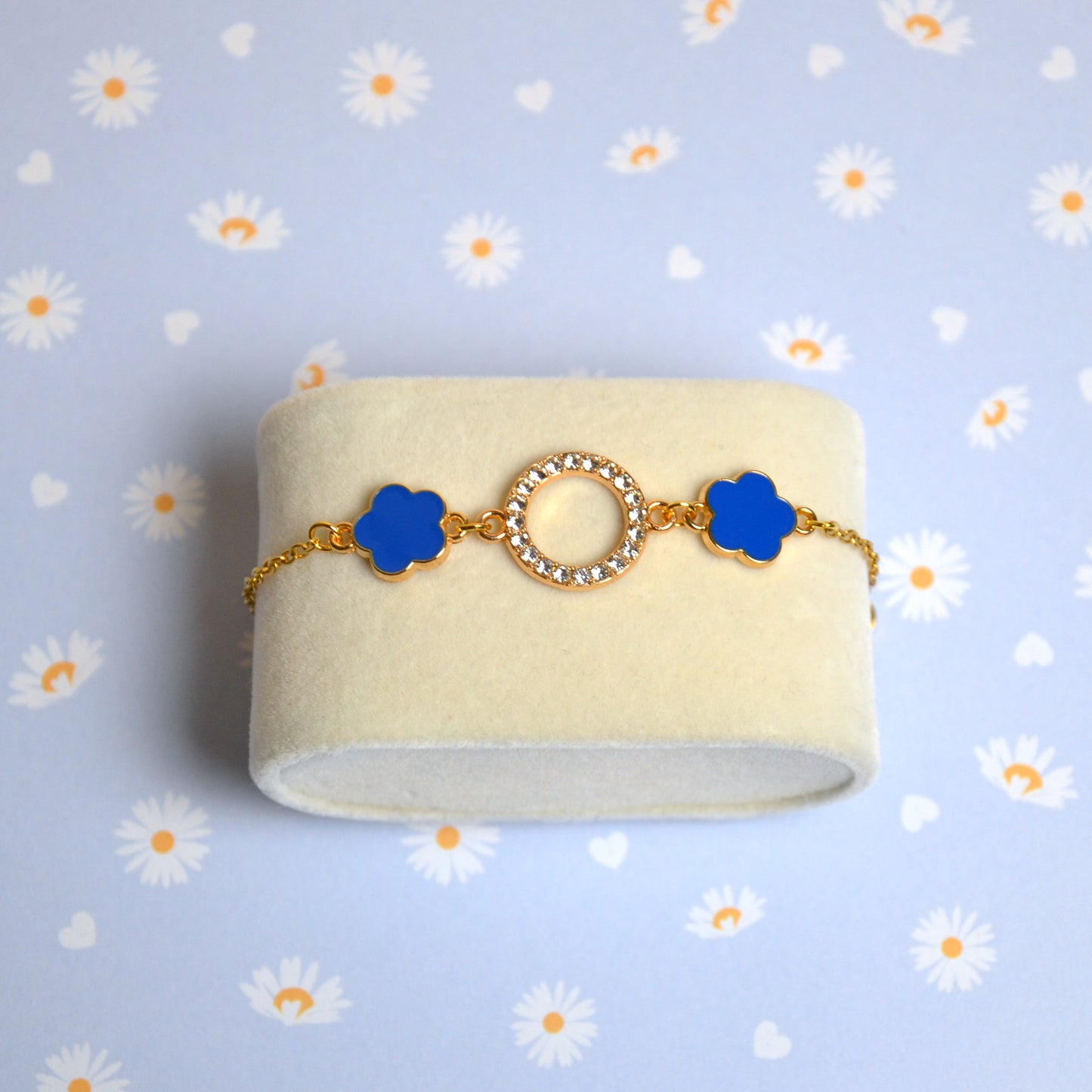 Bracelet Élégance Florale - Acier inoxydable doré