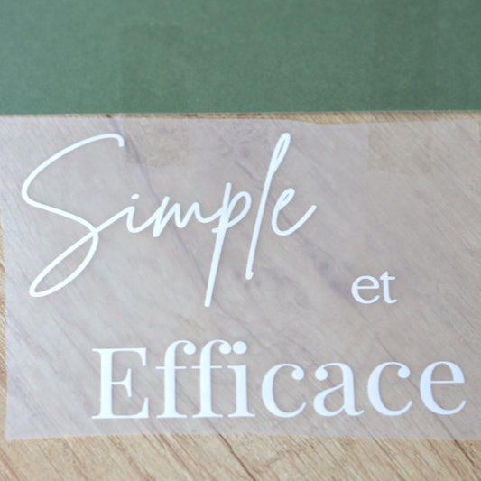Transferts thermocollants - Simple et efficace blanc