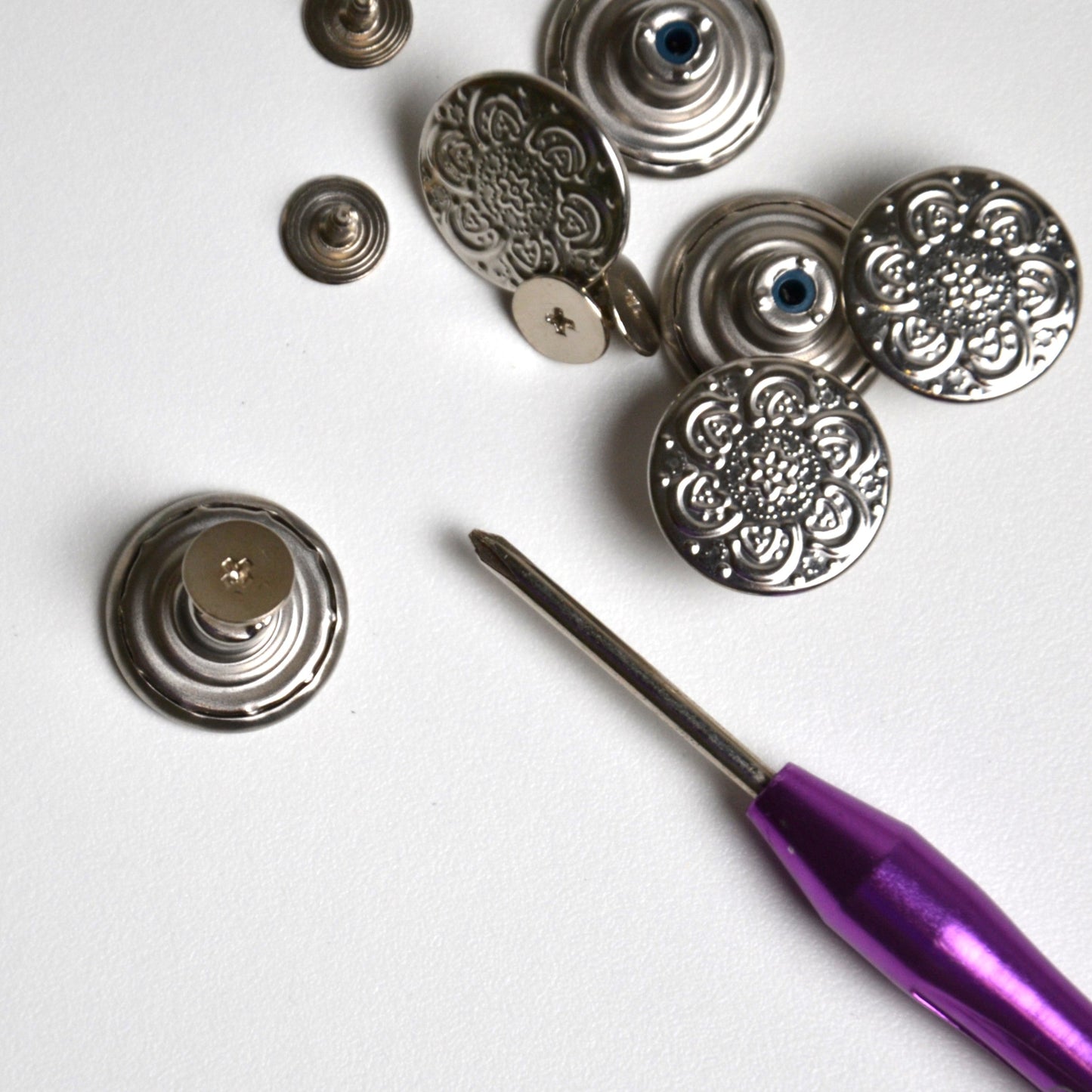 Boutons Jeans À Visser Arabesques 17Mm