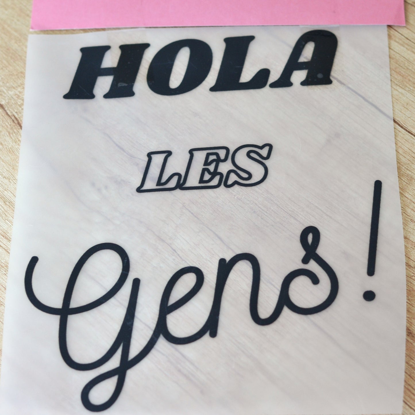 Transferts thermocollants - Hola les gens! noir