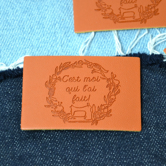 Etiquette Simili Cuir C’est Moi Qui L’ai Fait! Etiquettes
