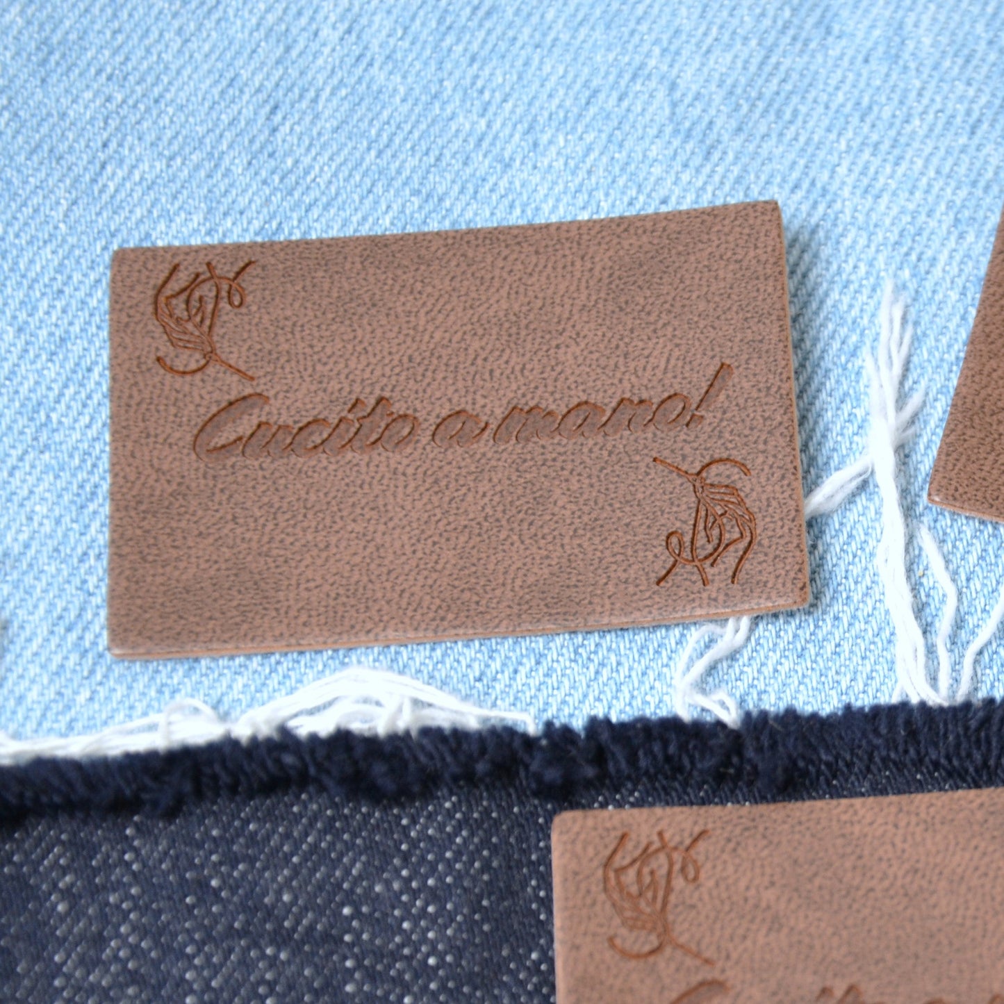 Etiquette Simili Cuir Cucito A Mano Etiquettes