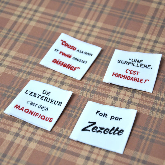 Étiquettes à coudre - Le père noël est une "couturière"