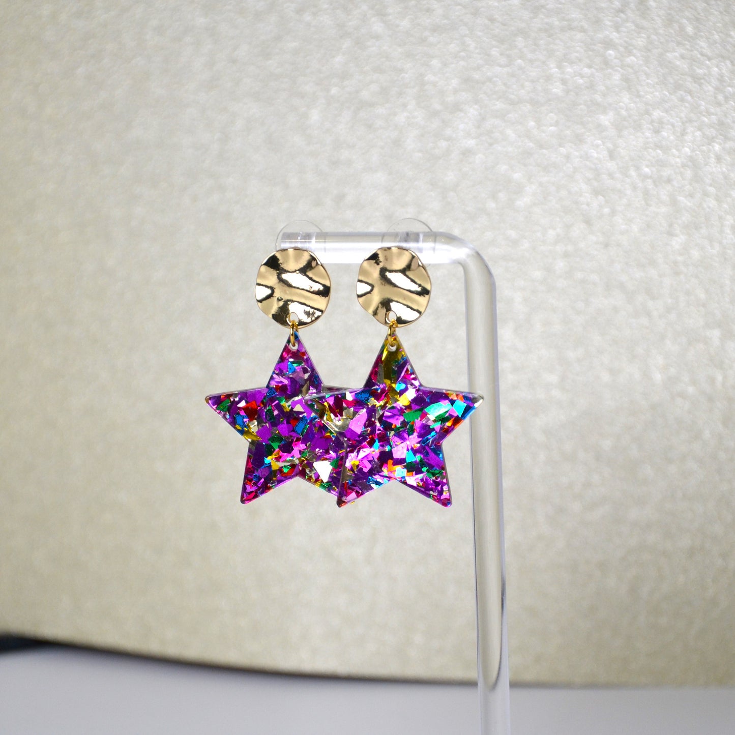 Boucles d'oreilles - Étoiles paillettes