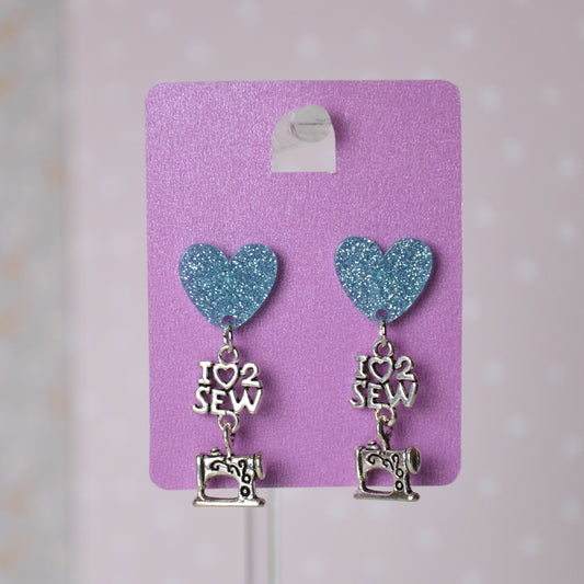 Boucles d'oreilles - I love 2 sew