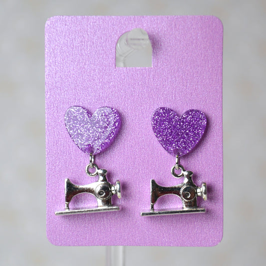 Boucles d'oreilles - Machine à coudre