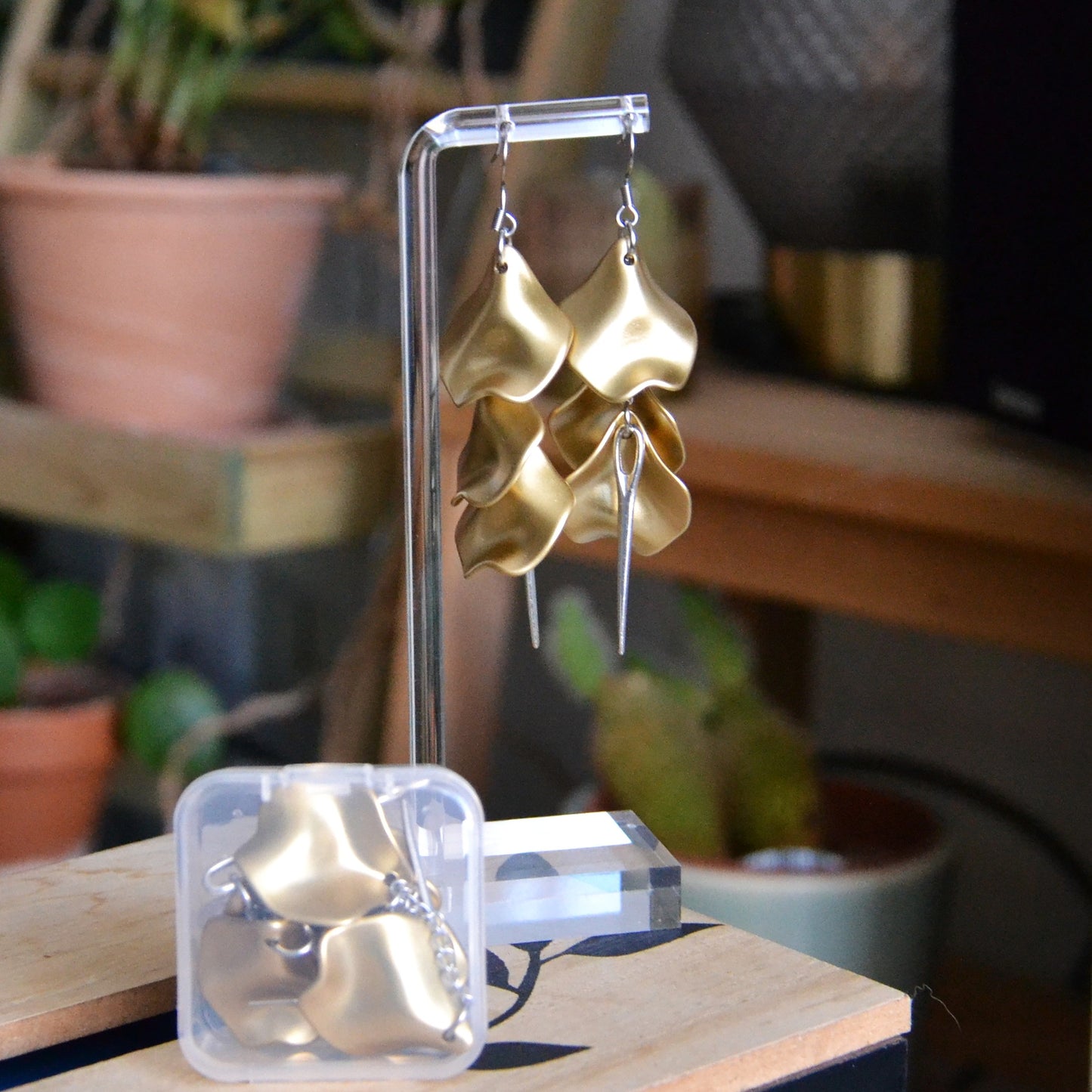 Boucles D'oreilles - Pétales d'aiguille - Gold