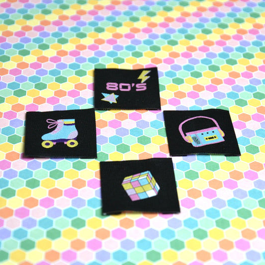 Totally 80’s – Kit d’étiquettes tissées à coudre