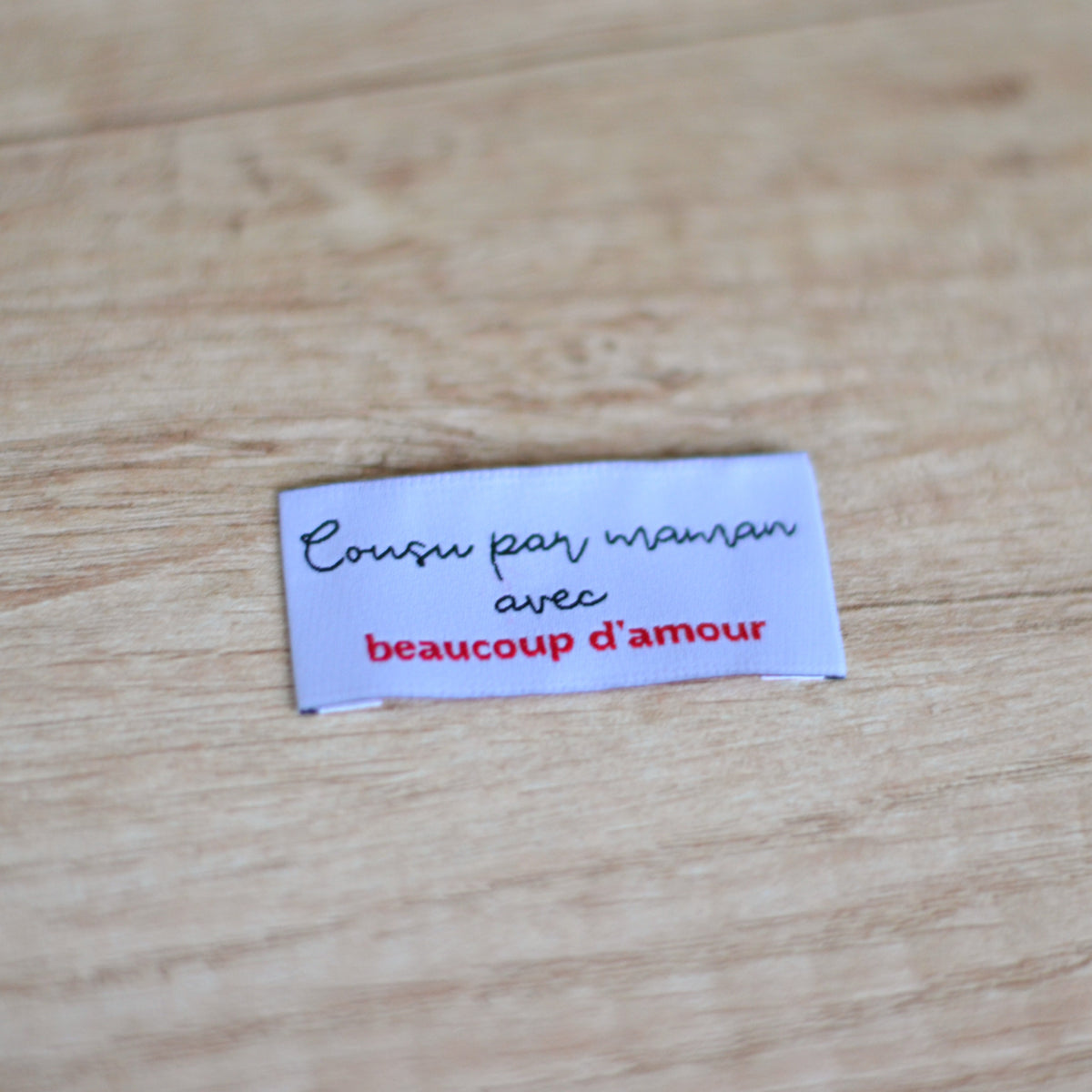 Étiquette à coudre – Cousu par maman avec beaucoup d’amour ❤️