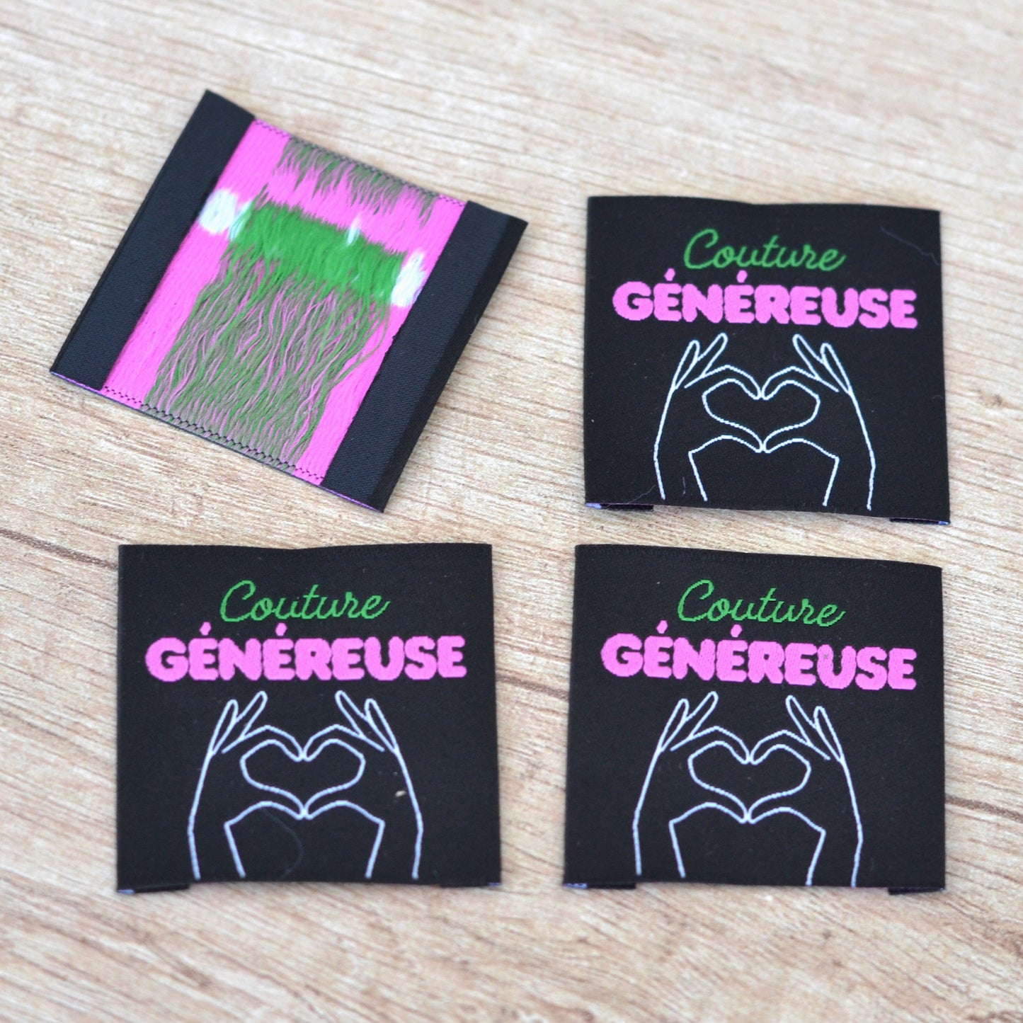 Étiquette tissée à coudre – Couture généreuse