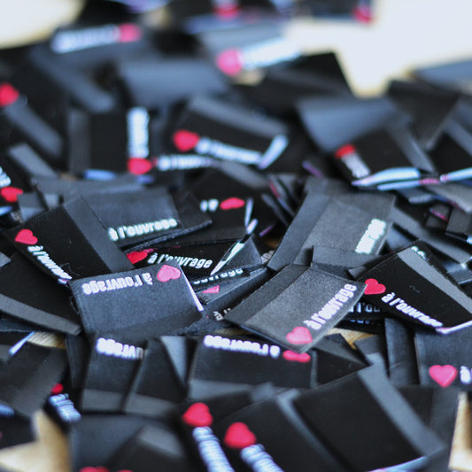 Kit Mini Étiquettes - ❤️ À l’ouvrage - noire