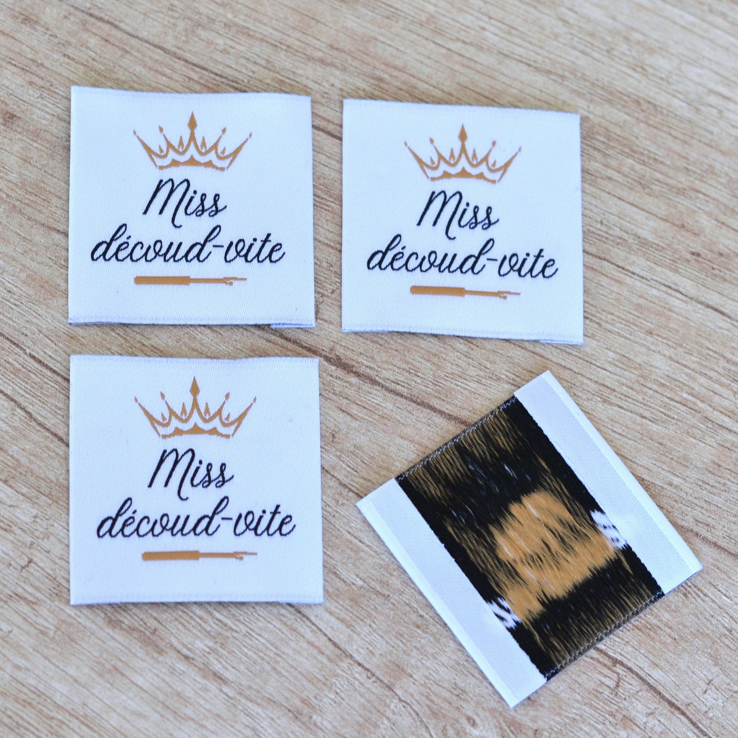 Étiquette tissée à coudre – Miss découd-vite
