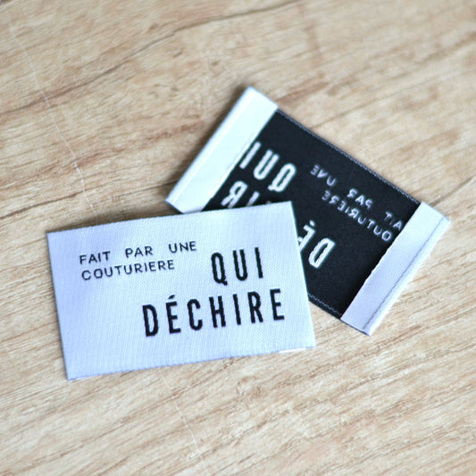 Kit d’étiquettes - Fait par une couturière qui déchire