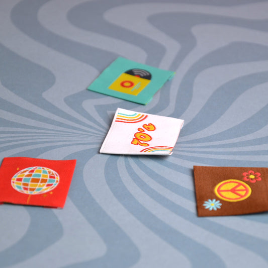 Feel the 70’s – Kit d’étiquettes tissées à coudre