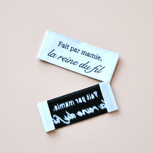 Kit d’étiquettes - Fait par mamie, la reine du fil 👑