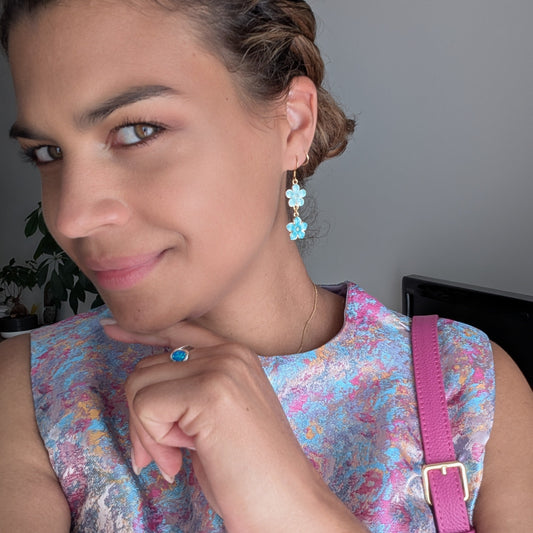 Boucles d'oreilles - Fleurs doubles