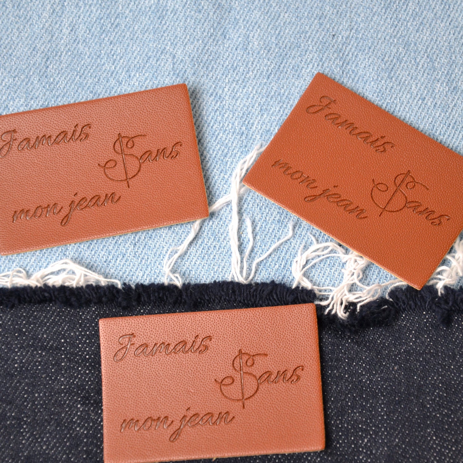 Jacrons/étiquettes jeans en simili cuir