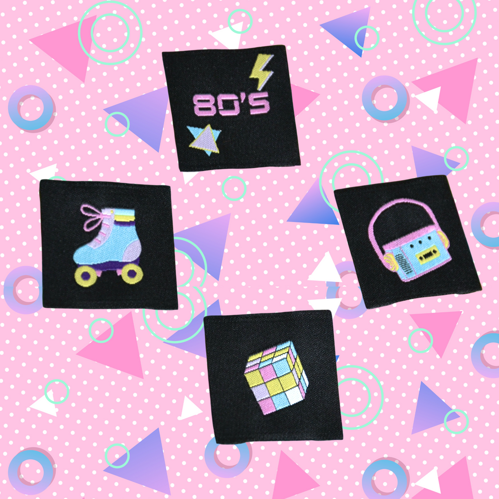 Totally 80’s – Kit d’étiquettes tissées à coudre