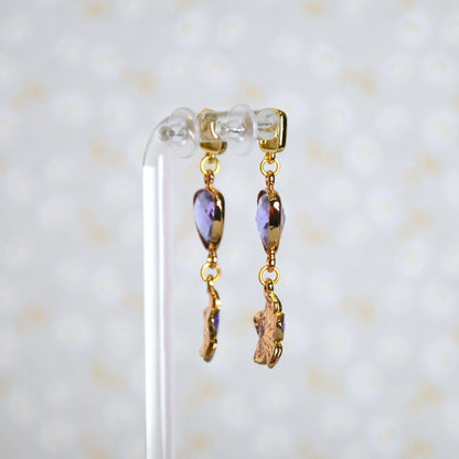Boucles d'oreilles - Cristal de lavande