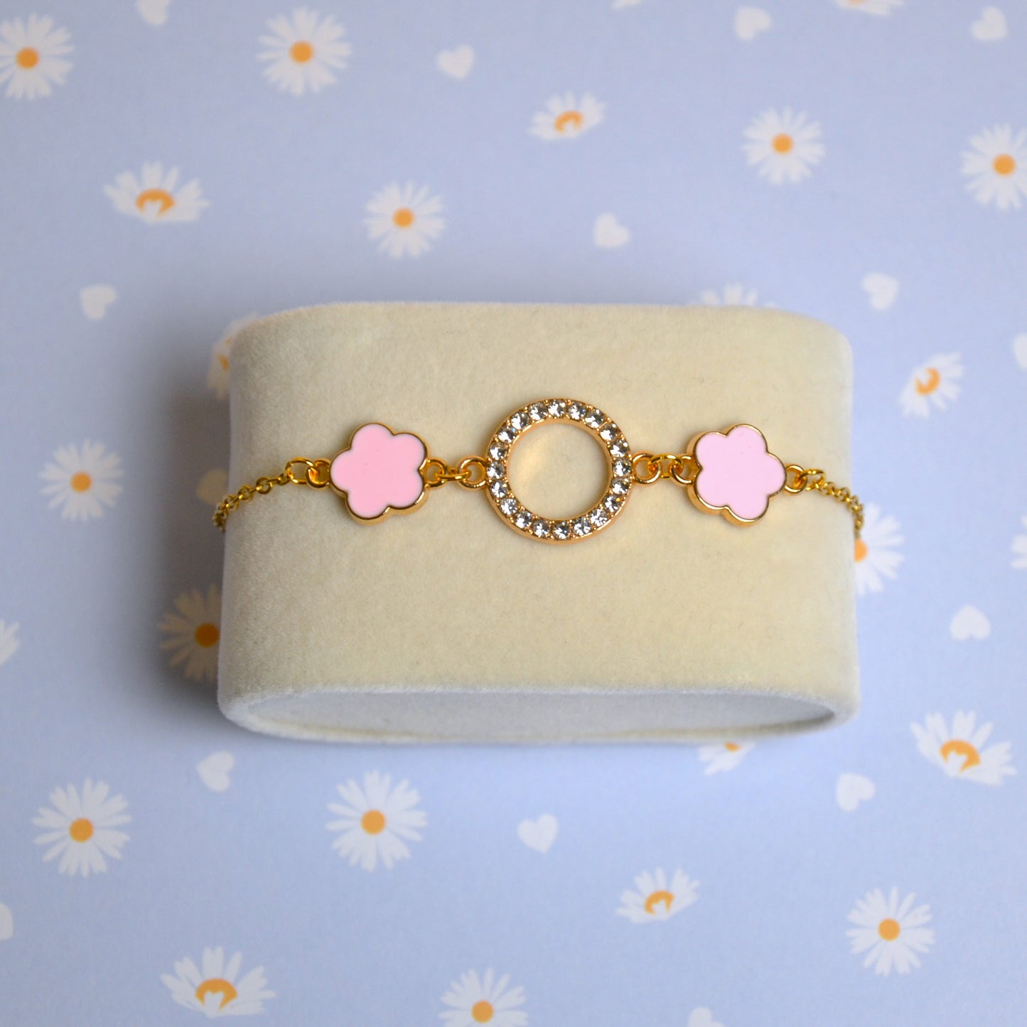 Bracelet Élégance Florale - Acier inoxydable doré