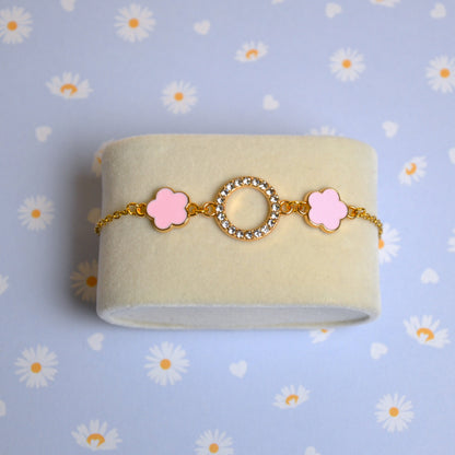 Bracelet Élégance Florale - Acier inoxydable doré