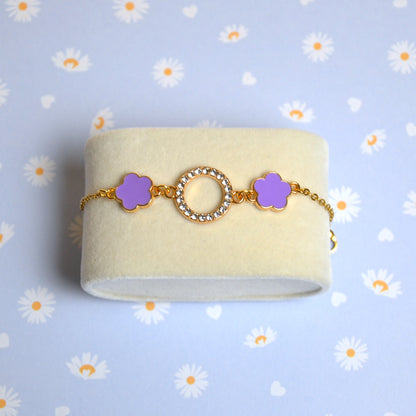 Bracelet Élégance Florale - Acier inoxydable doré