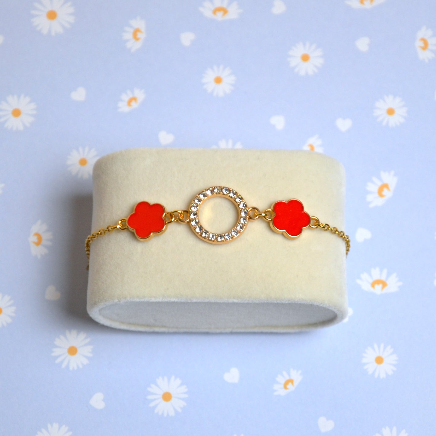 Bracelet Élégance Florale - Acier inoxydable doré