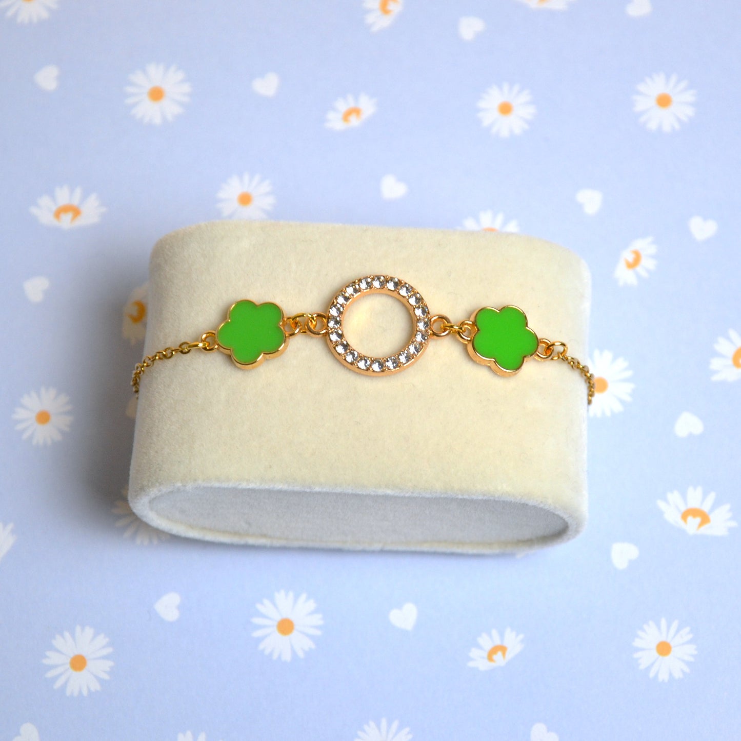 Bracelet Élégance Florale - Acier inoxydable doré