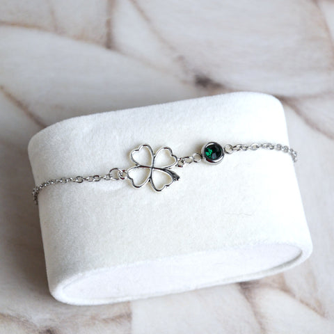 Bracelet Lucky – Acier Inoxydable Argenté 🍀