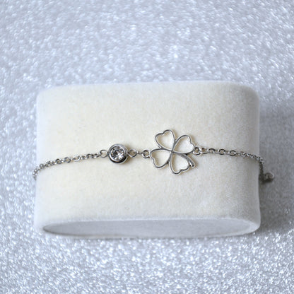 Bracelet Lucky – Acier Inoxydable Argenté 🍀
