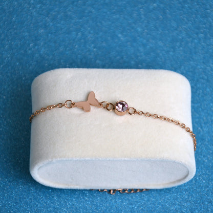 Bracelet Papillon – Acier Inoxydable Rose Gold 🦋