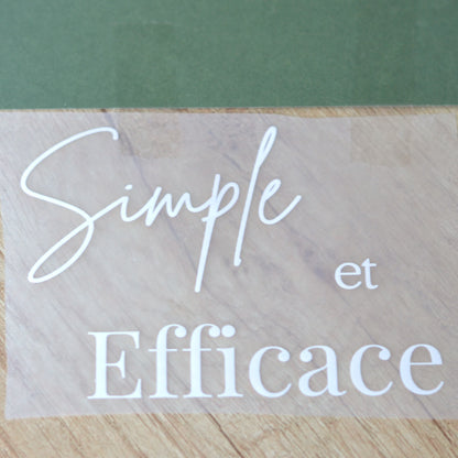 Transferts thermocollants - Simple et efficace blanc