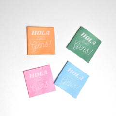 Étiquettes à coudre HOLA Les Gens ! Pastel