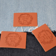 Jacron/Étiquette simili cuir - C'est moi qui l'ai fait!