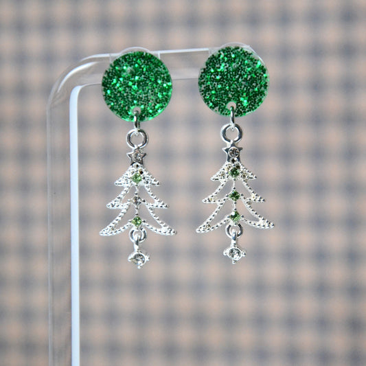 Boucles d'oreilles - Mon beau sapin - argent