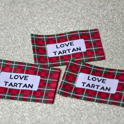 Étiquettes à coudre - Love tartan