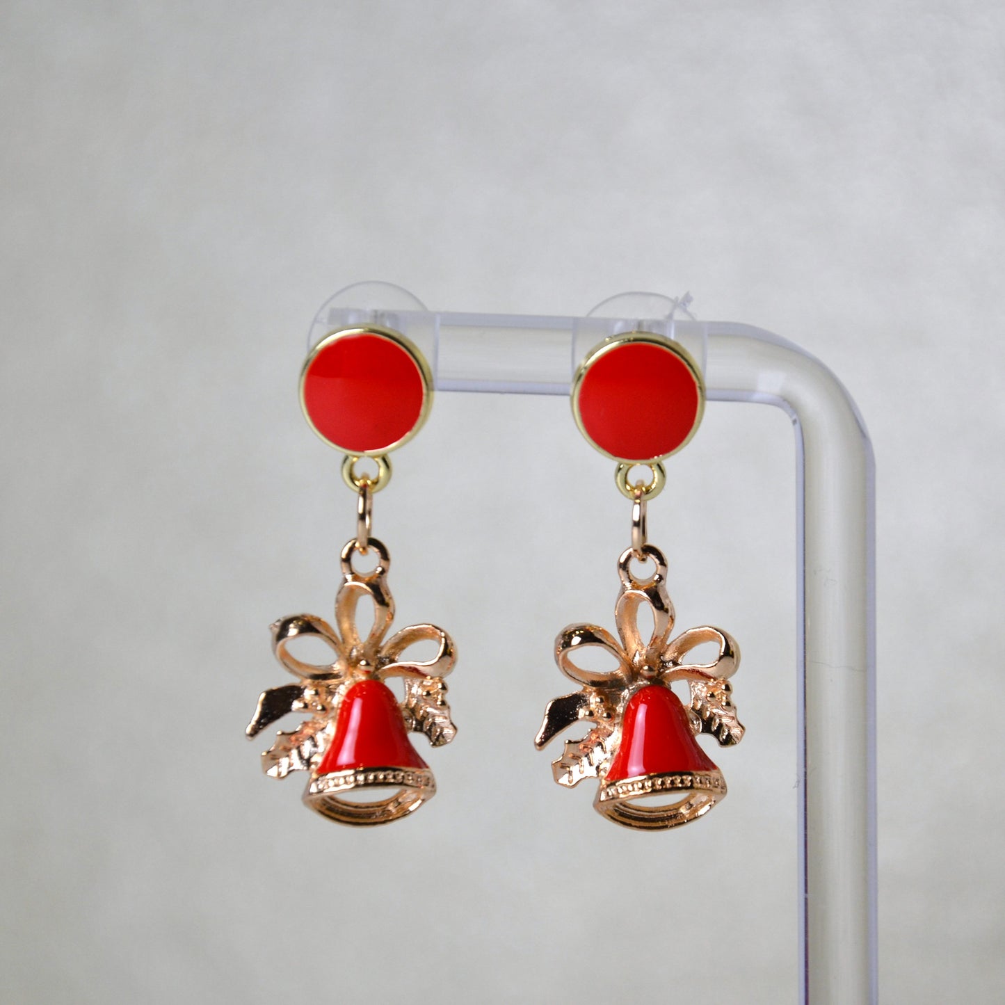 Boucles d'oreilles - Clochettes de noël - rouge