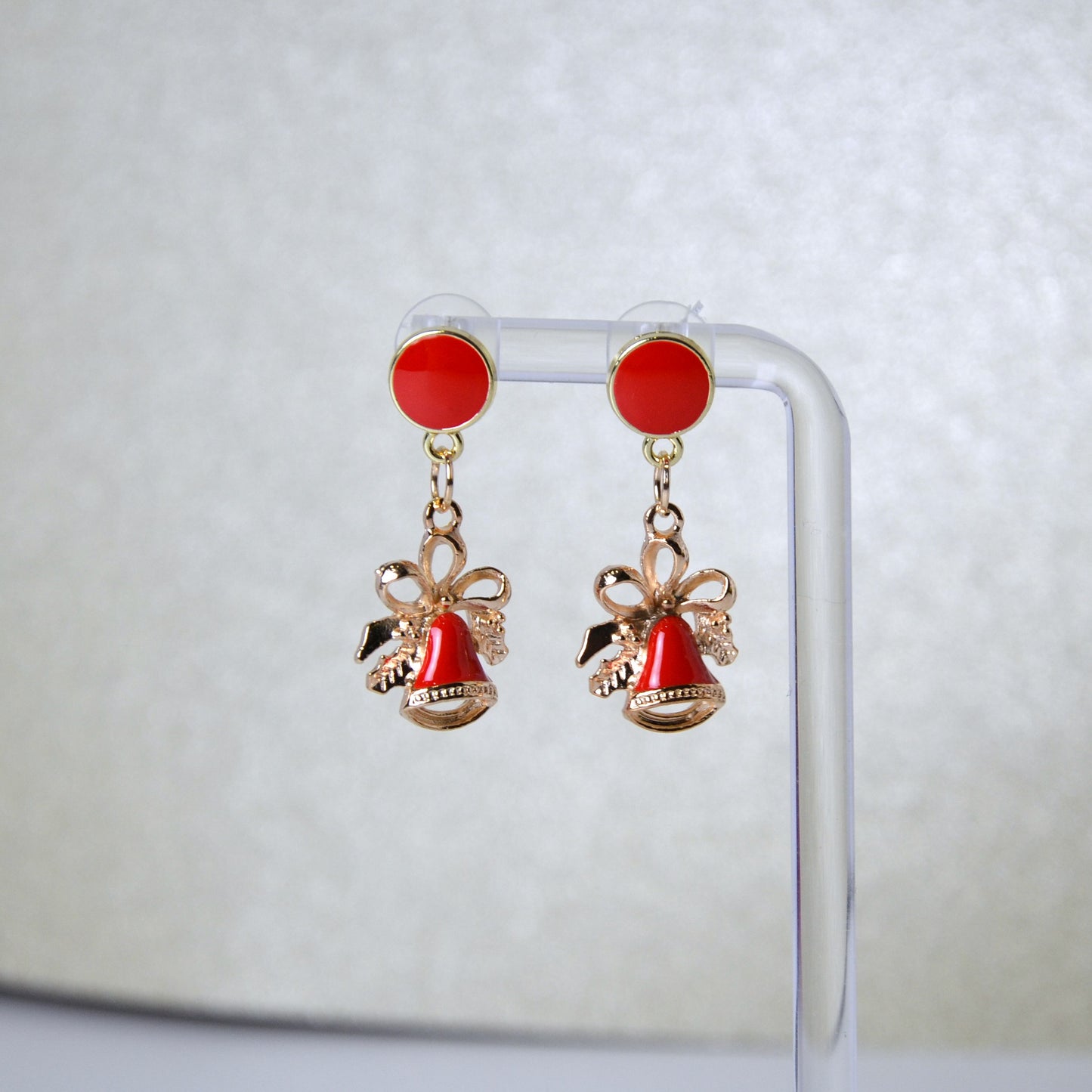 Boucles d'oreilles - Clochettes de noël - rouge