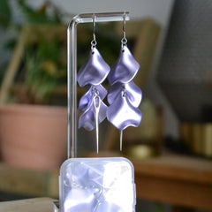 Boucles D'oreilles - Pétales d'aiguille - Lilas