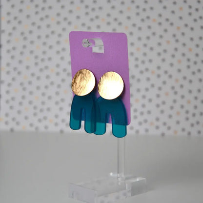 Boucles D’oreilles Arche Bleu Canard