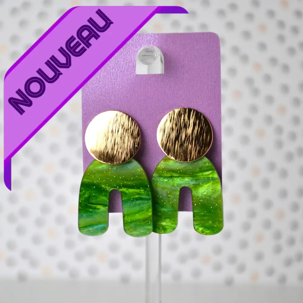 Boucles D’oreilles Galaxy Vert