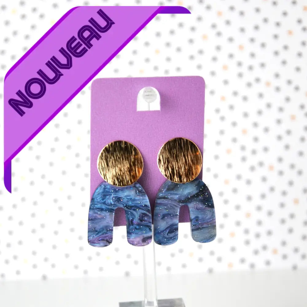 Boucles D’oreilles Galaxy Violet