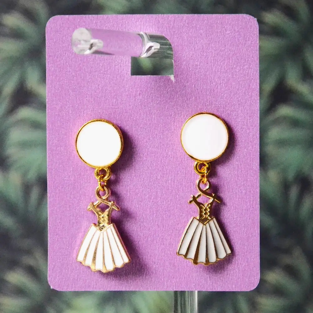 Boucles D’oreilles La Petite Robe Blanche