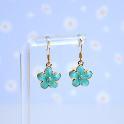Boucles d'oreilles - Fleur simple dorée