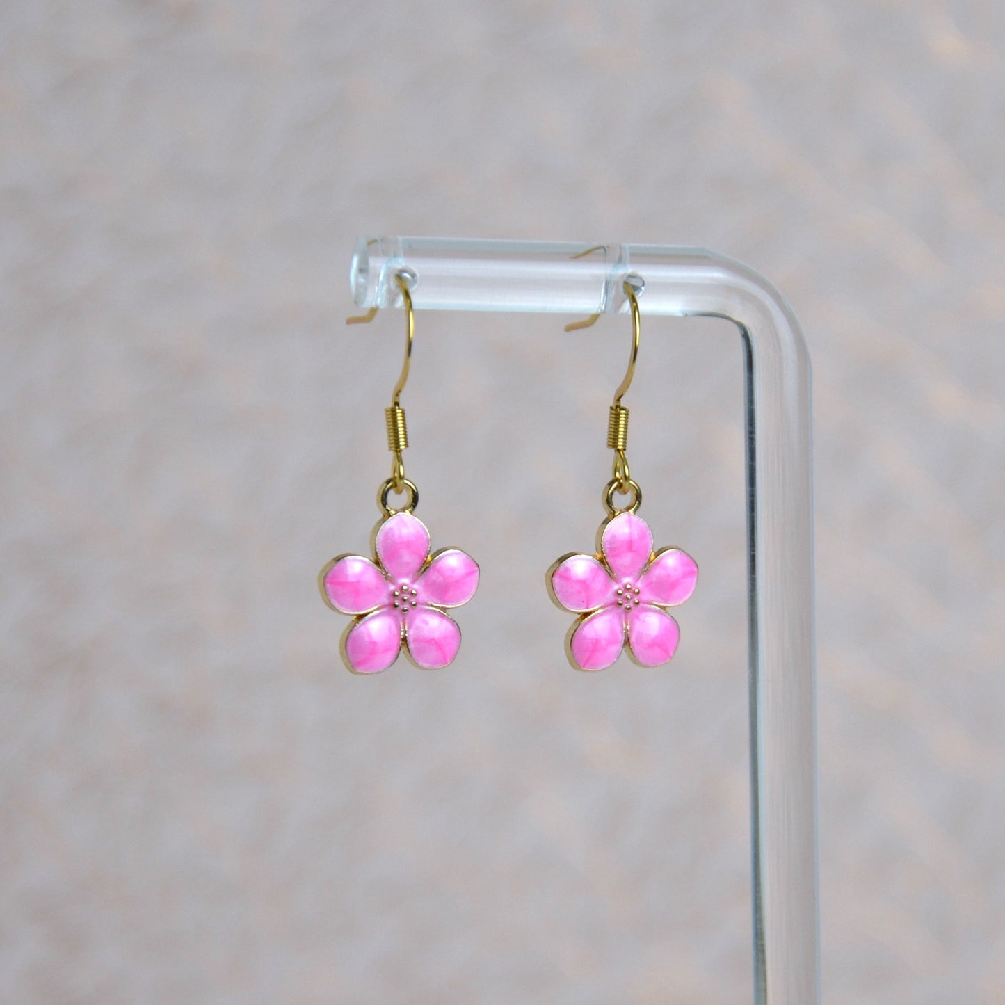 Boucles d'oreilles - Fleur simple dorée