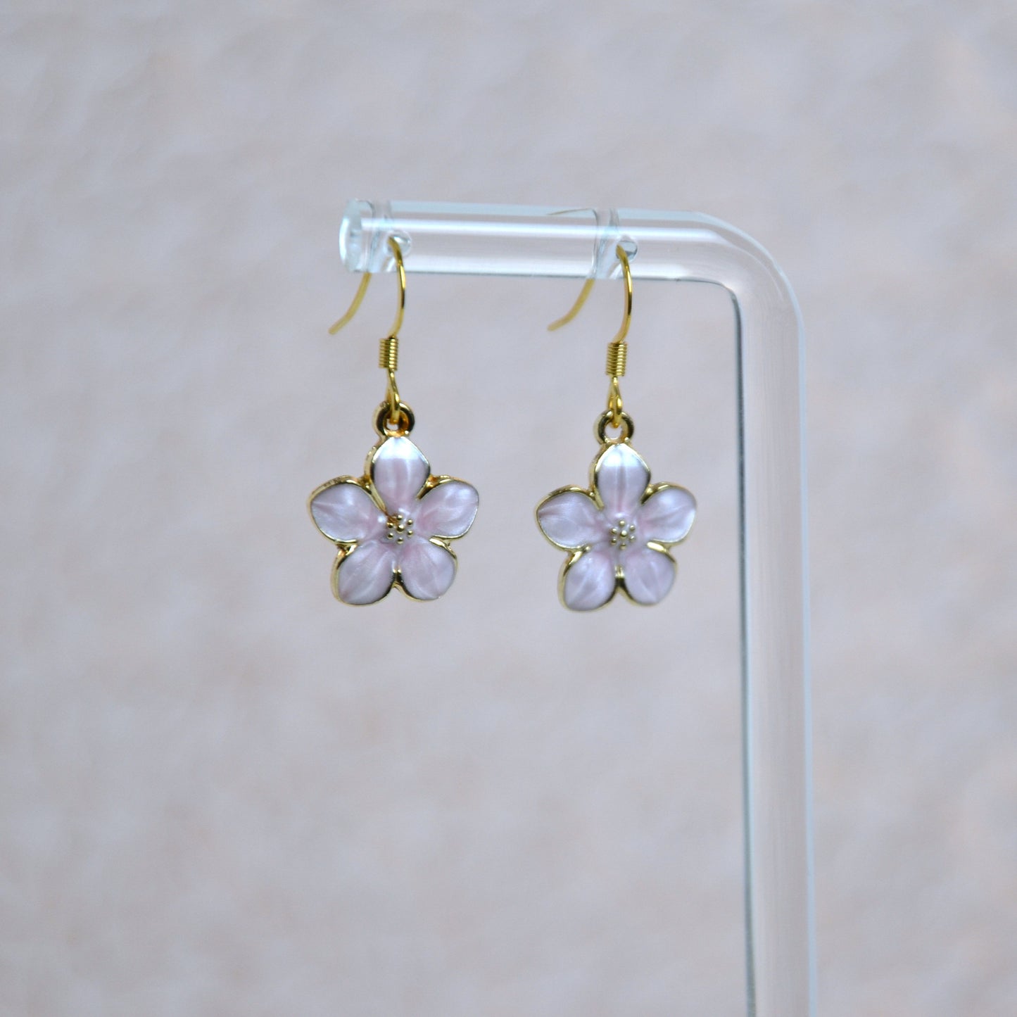 Boucles d'oreilles - Fleur simple dorée