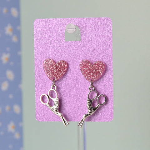 Boucles d'oreilles - Cœur de Ciseaux